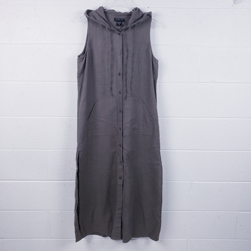Finity Charcoal Hooded Maxi Dress